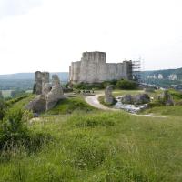 Château Gaillard - Exterior, west wall of inner bailey from outer bailey