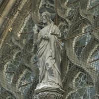 Église Saint-Maclou de Rouen - Exterior, north transept, portal, tympanum figure