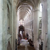 Collégiale Notre-Dame-Saint-Laurent d'Eu - Interior, chevet, crossing and nave from east chevet gallery