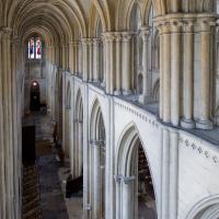 Collégiale Notre-Dame-Saint-Laurent d'Eu - Interior, south nave aisle from south transept gallery