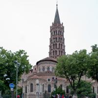 Basilique Saint-Sernin de Toulouse - Exterior, northeast chevet elevation, crossing tower, distant view