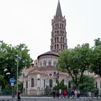 Basilique Saint-Sernin de Toulouse - Exterior, northeast chevet elevation, crossing tower, distant view