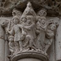 Basilique Saint-Sernin de Toulouse - Exterior, south nave portal, west jamb, shaft capital