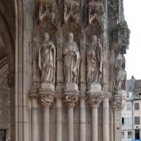 Église Notre-Dame d'Auxonne - Exterior, western frontispiece, narthex, north portal, south jamb