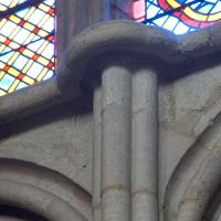 Église Notre-Dame d'Auxonne - Interior, nave, south triforium, arcade, shaft capital