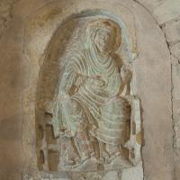Église Sainte-Radegonde de Poitiers - Interior, narthex, north arcade, sculptural fragment
