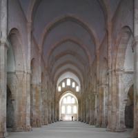 Abbaye de Fontenay - Interior, nave looking east