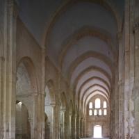 Abbaye de Fontenay - Interior, south nave elevation looking southwest from north crossing