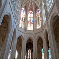 Église Saint-Gervais-Saint-Protais de Paris - Interior, chevet, east elevation, clerestory and vaults