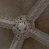 Église Saint-Gervais-Saint-Protais de Paris - Interior, chevet,  southeast ambulatory, vault, keystone