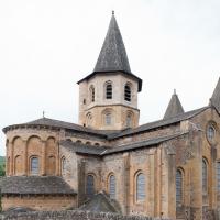 Église Sainte-Foy de Conques - Exterior, northeast chevet and transept elevation, crossing tower