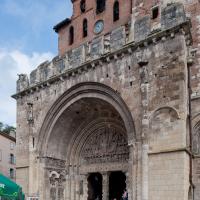 Abbaye Saint-Pierre de Moissac - Exterior, nave, south lateral portal looking northwest
