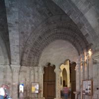 Abbaye Saint-Pierre de Moissac - Interior, western frontispiece and south nave lateral portal looking northeast, narthex