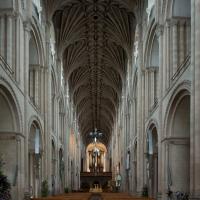 Norwich Cathedral - Interior, nave looking east