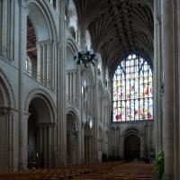 Norwich Cathedral - Interior, nave looking southwest 