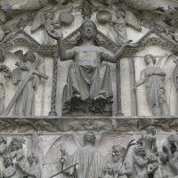 Bourges, Cathédrale Saint-Étienne - Exterior, western frontispiece, Last Judgment, Christ the Judge
