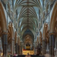 Lincoln Cathedral - Interior, nave looking east 