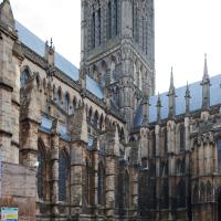 Lincoln Cathedral - Exterior, lantern tower, southwest corner elevation