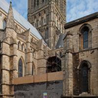 Lincoln Cathedral - Exterior, south transept and vestry, south face