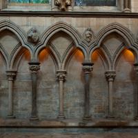 Lincoln Cathedral - Interior, south chevet aisle dado