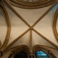 Lincoln Cathedral - interior, south chevet aisle vault 
