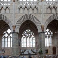 Exeter Cathedral - Interior, nave looking at north aisle 