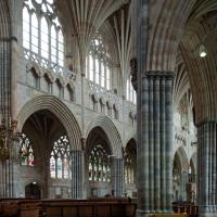 Exeter Cathedral - Interior, north transept looking southwest