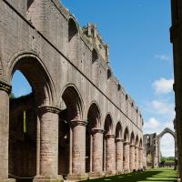 Fountains Abbey - Interior, nave looking northeast