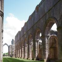 Fountains Abbey - Interior, nave looking southeast 
