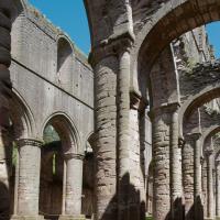 Fountains Abbey - Interior, south aisle looking northeast 