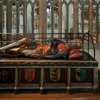 Gloucester Cathedral - Interior, south ambulatory aisle, tomb of Robert, Duke of Normandy