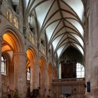 Gloucester Cathedral - Interior, nave looking northeast 