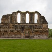 Rievaulx Abbey - Exterior, cloister looking south to refectory