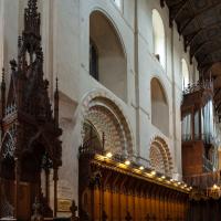Saint Albans Cathedral - Interior, south choir stall