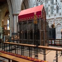 Saint Albans Cathedral - Interior, St. Albans Shrine looking south