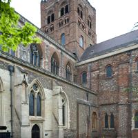 Saint Albans Cathedral - Exterior, chevet and north transept, northeast elevation 