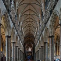 Salisbury Cathedral - Interior, nave looking east