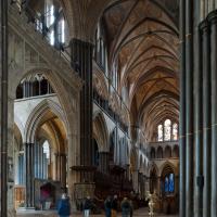 Salisbury Cathedral - Interior, nave looking northeast