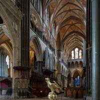 Salisbury Cathedral - Interior, crossing looking east 