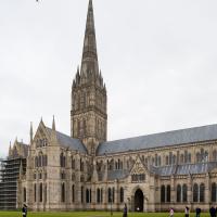 Salisbury Cathedral - Exterior, nave and lantern tower, north elevation 
