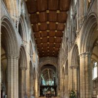 Selby Abbey - Interior, nave looking east 