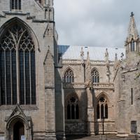 Selby Abbey - Exterior, south transept and chevet, south elevation 