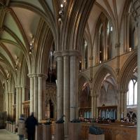 Southwell Minster - Interior, chevet, south aisle looking northwest 