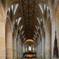 Tewkesbury Abbey - Interior, nave looking east