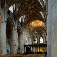 Tewkesbury Abbey - Interior, nave looking northeast 