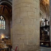 Tewkesbury Abbey - Interior, south aisle column