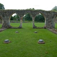 Tewkesbury Abbey - Exterior, cloister ruins