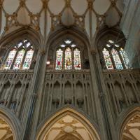 Wells Cathedral - Interior, chevet, north elevation 