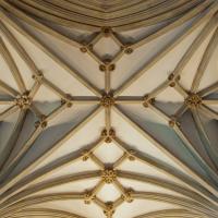 Wells Cathedral - Interior, east ambulatory aisle vault 