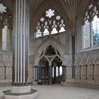 Wells Cathedral - Interior, chapter house portal 